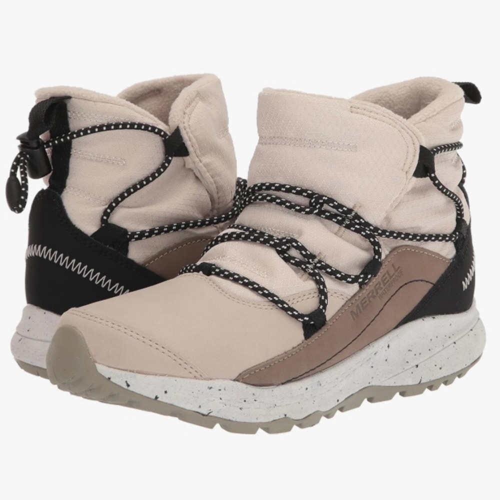 Merrell Women's Bravada 2 Thermo Demi Waterproof Snow Boot size 9 cream